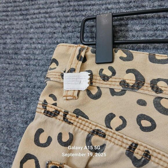 AKOO BRAND Shorts Leopard Cheetah Animal Print Size 34 Men's 100% Cotton Khaki - Picture 9 of 9